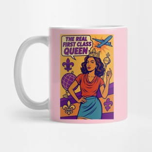 The Real First Class Queen pop art Mug